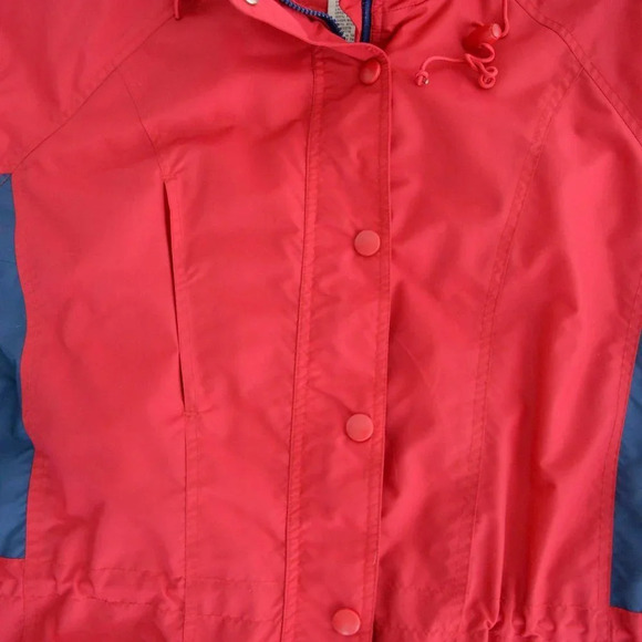 Vintage Cottage Essentials Northern  Reflections Red Navy Windbreaker Jacket L - Picture 9 of 13